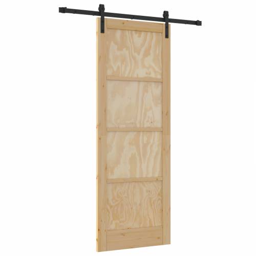 Klizna vrata s setom hardvera 78x211 cm Čvrsto drvo bor Cijena