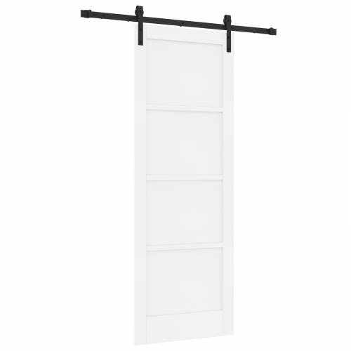 klizna vrata s kompletnom opremom bijela 78x211 cm čvrsta drvena borovina Cijena