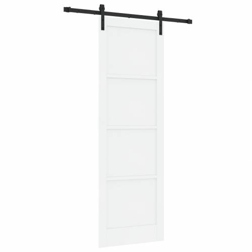 Klizna vrata s setom hardvera bijela 78x232 cm čvrsto drvo bor Cijena
