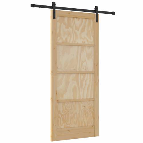 Klizna Vrata s Hardverom Set 86x198.5 cm Čvrsto Drvo Bor Cijena