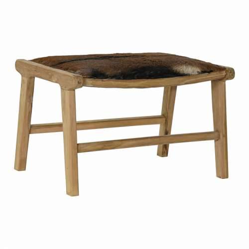 Stolac DKD Home Decor 8424001823215 Smeđa Pisana Prirodno Tikovina 65 x 47 x 42 cm Cijena