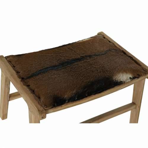 Stolac DKD Home Decor 8424001823215 Smeđa Pisana Prirodno Tikovina 65 x 47 x 42 cm Cijena