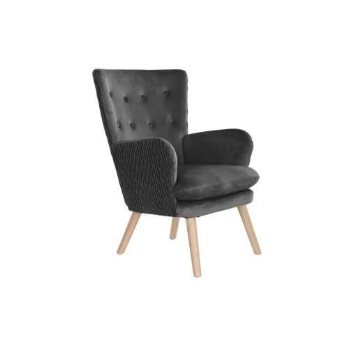 Sjedalo DKD Home Decor Prirodno Drvo Poliester Tamno sivo (66 x 67 x 92 cm) Cijena