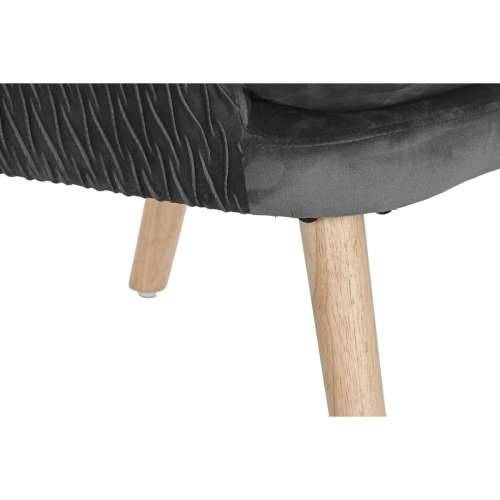Sjedalo DKD Home Decor Prirodno Drvo Poliester Tamno sivo (66 x 67 x 92 cm) Cijena
