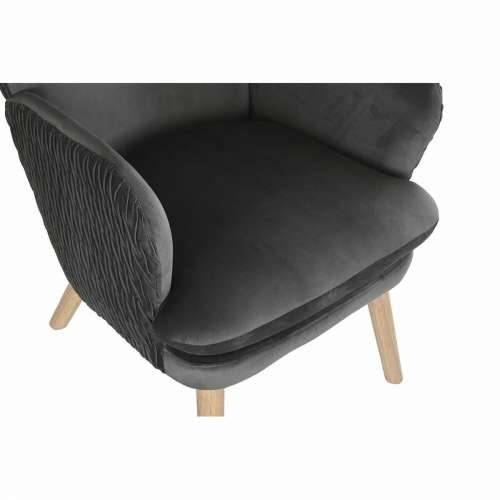 Sjedalo DKD Home Decor Prirodno Drvo Poliester Tamno sivo (66 x 67 x 92 cm) Cijena