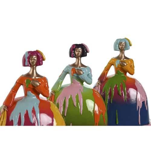 Ukrasna figura Home ESPRIT Pisana Dama 17 x 13 x 21 cm (3 kom.) Cijena
