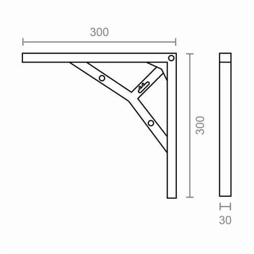 Kutni nosač Micel plm06 300 x 300 mm Cijena