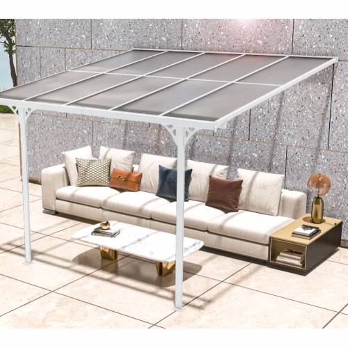 Westmann - Aluminijska nadstrešnica za terasu Bruce 3m | Bijela | 300x313x270 cm - BRANDED IN GERMANY Cijena