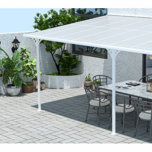 Westmann - Aluminijska nadstrešnica za terasu Bruce 6m | Bijela | 300x617x270 cm - BRANDED IN GERMANY Cijena