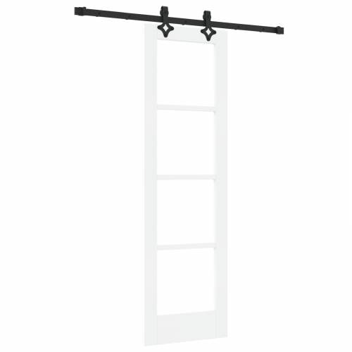 Klizna Vrata s Hardverskim Setom Bijela 61x198.5 cm Čvrsto Borovo Drvo Cijena