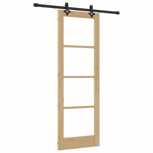 klizna vrata s opremom 73.5x211 cm čvrsto borovo drvo Cijena