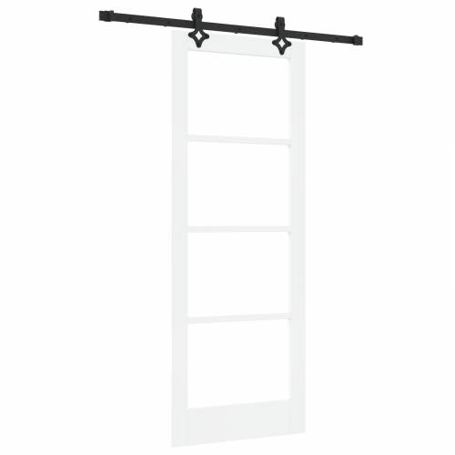 klizna vrata s setom hardvera bijela 78x202 cm čvrsto drvo bor Cijena