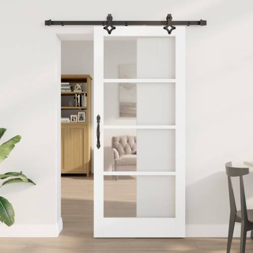 klizna vrata s hardverom bijela 86x198.5 cm Solid Wood Pine Cijena