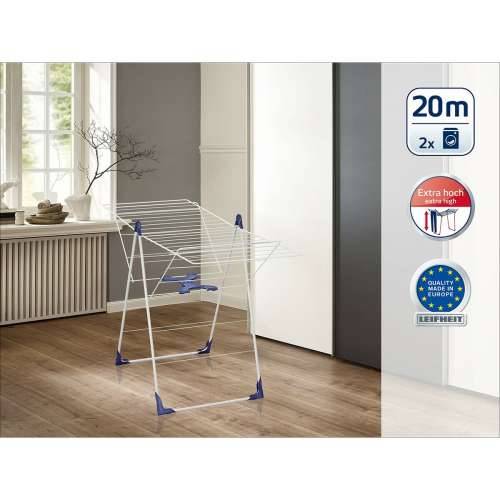 Stalak za Sušenje Odjeće Leifheit 81408 CLASSIC 200 Flex Čelik polipropilen Plastika Plava Bijela 20 m Cijena