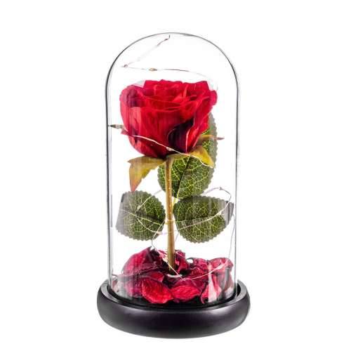 Ukrasna figura Caison Rosa roja eterna leds cupula cristal 20 cm Cijena