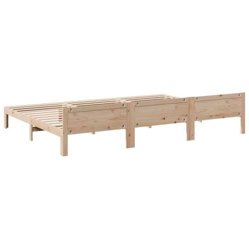 Obiteljski okvir kreveta bez madraca 270x200 cm Puno drvo Bor - Prirodna 270 x 200 cm Cijena
