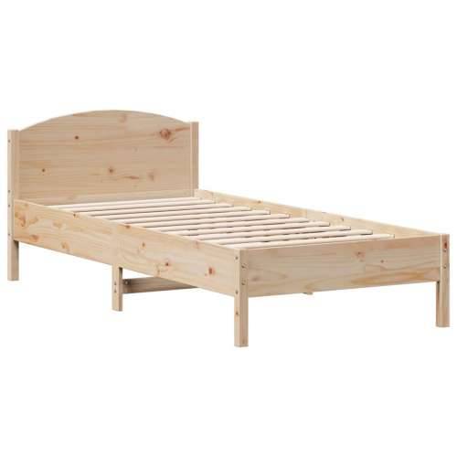 Krevet s regalom za knjige bez madraca 90x200 cm od borovine - Prirodna 90 x 200 cm Cijena