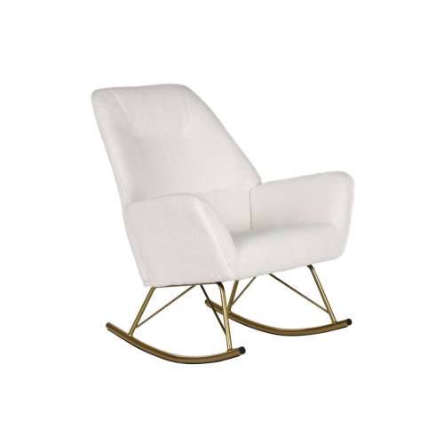 Naslonjač za ljuljanje Home ESPRIT Bijela zlatan Poliester Metal 73 x 75 x 97 cm Cijena