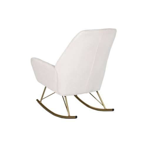 Naslonjač za ljuljanje Home ESPRIT Bijela zlatan Poliester Metal 73 x 75 x 97 cm Cijena
