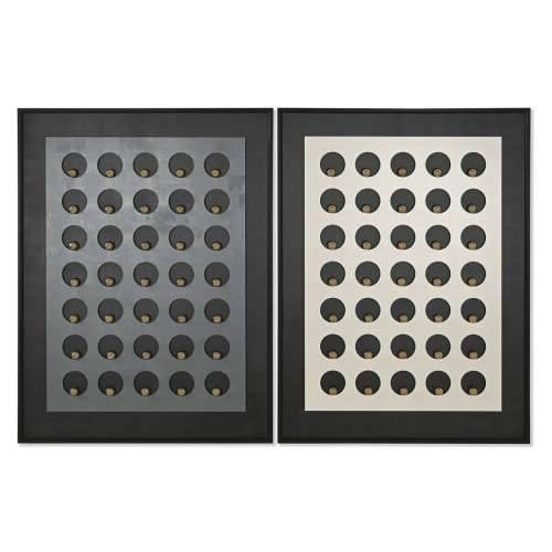 Slika Home ESPRIT Bijela Crna zlatan moderan 90 x 3,5 x 120 cm (2 kom.) Cijena