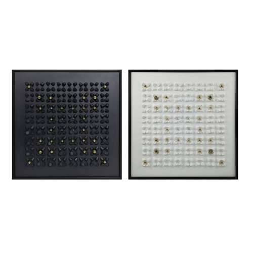 Slika Home ESPRIT Bijela Crna Apstraktno moderan 100 x 3,5 x 100 cm (2 kom.) Cijena