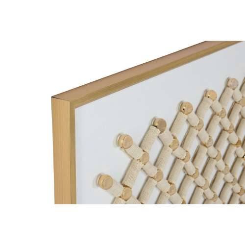 Slika Home ESPRIT Bijela zlatan Prirodno Apstraktno moderan 100 x 3,5 x 100 cm (2 kom.) Cijena