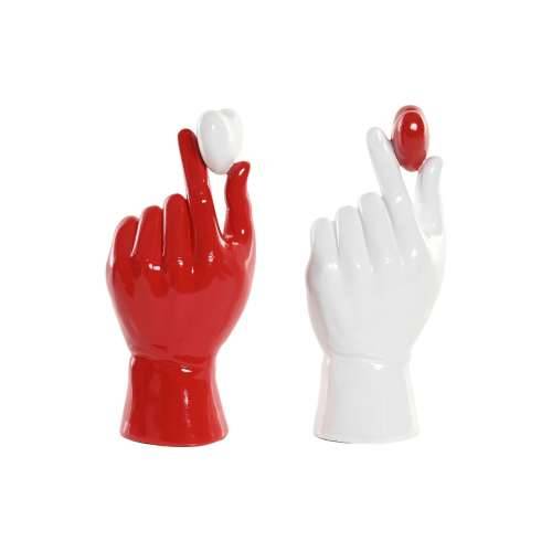 Ukrasna figura Home ESPRIT Bijela Crvena ruka 12 x 8,5 x 26 cm (2 kom.) Cijena
