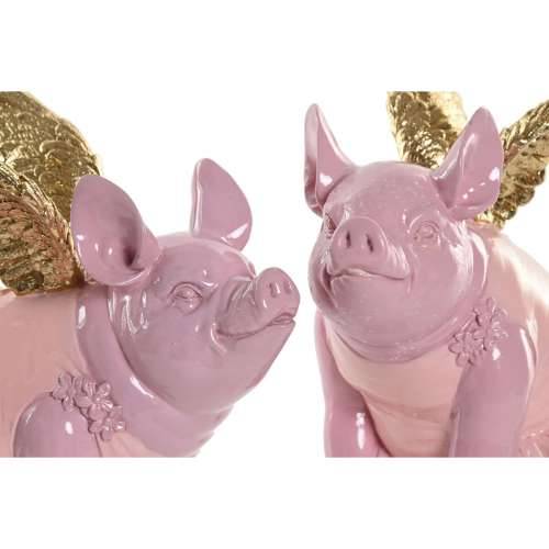 Ukrasna figura Home ESPRIT Roza Svinja 19 x 11 x 17 cm (2 kom.) Cijena