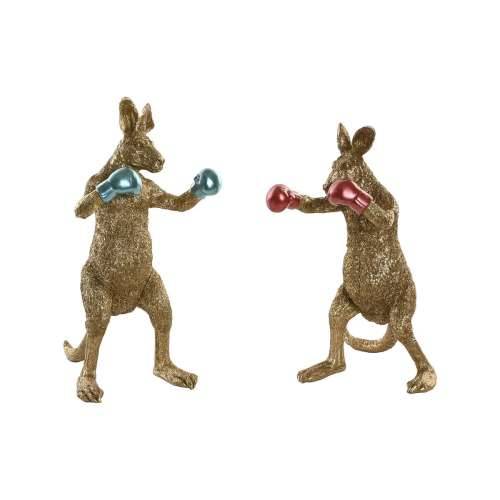 Ukrasna figura Home ESPRIT Plava Crvena zlatan Klokan 23 x 25 x 40,5 cm (2 kom.) Cijena