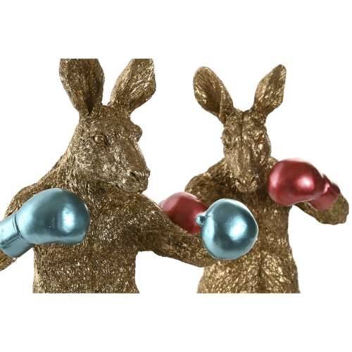 Ukrasna figura Home ESPRIT Plava Crvena zlatan Klokan 23 x 25 x 40,5 cm (2 kom.) Cijena