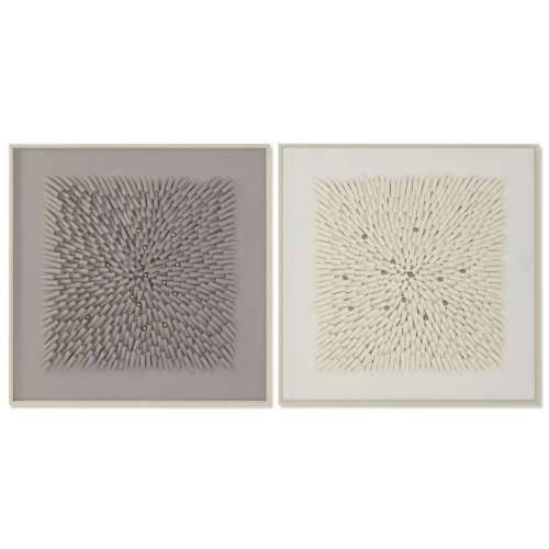 Slika Home ESPRIT Bež Siva Apstraktno moderan 100 x 3,5 x 100 cm (2 kom.) Cijena