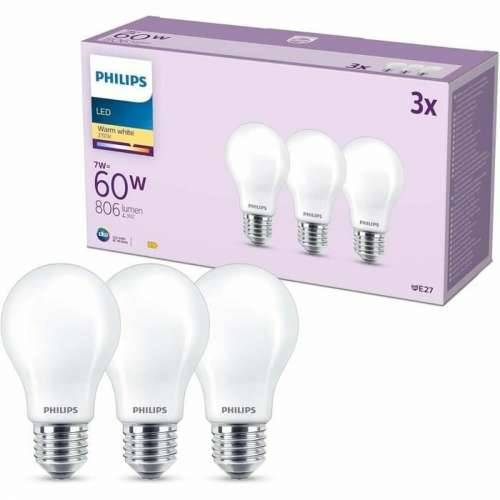 LED žarulja Philips A60 E27 Toplo bijela E 7 W 60 W E27 806 lm 3 kom. (2700 K) Cijena
