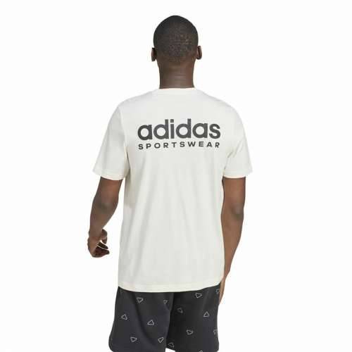Muška Majica Kratkih Rukava Adidas Molded Linear Bijela Prirodno Cijena