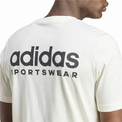 Muška Majica Kratkih Rukava Adidas Molded Linear Bijela Prirodno Cijena