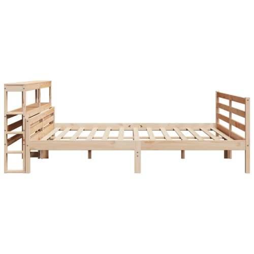 Okvir kreveta s uzglavljem 200 x 200 cm od masivne borovine - Prirodna 200 x 200 cm Cijena
