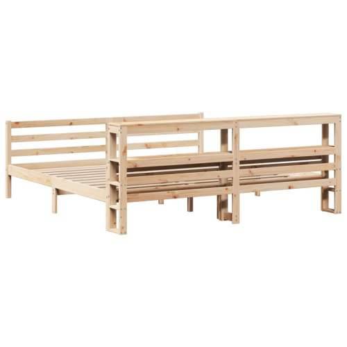 Okvir kreveta s uzglavljem 200 x 200 cm od masivne borovine - Prirodna 200 x 200 cm Cijena