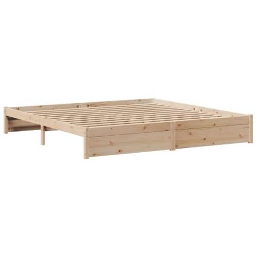 Okvir kreveta s uzglavljem 200 x 200 cm od masivne borovine - Smeđa 200 x 200 cm Cijena