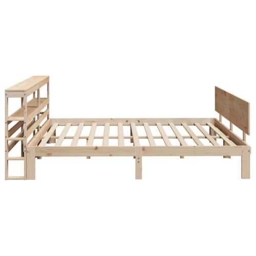Okvir kreveta s uzglavljem 200 x 200 cm od masivne borovine - Prirodna 200 x 200 cm Cijena