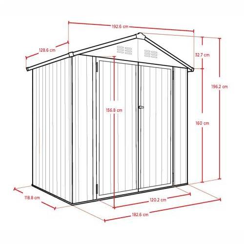 Westmann - Metalna kućica Minor 64 - 183x119x196 cm (ŠxDxV) - BRANDED IN GERMANY Cijena
