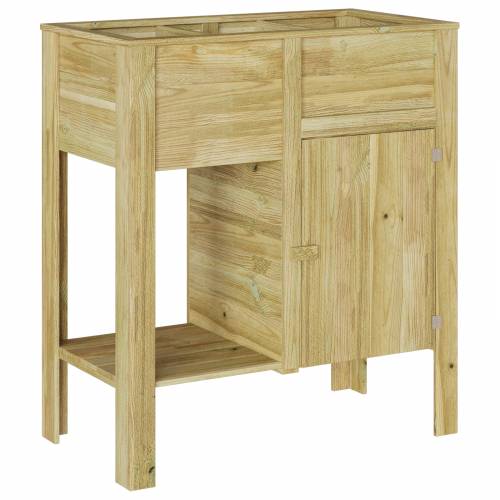 vrtni podignuti ležaj s pohranom 85x46x96 cm tretirano drvo bor Cijena