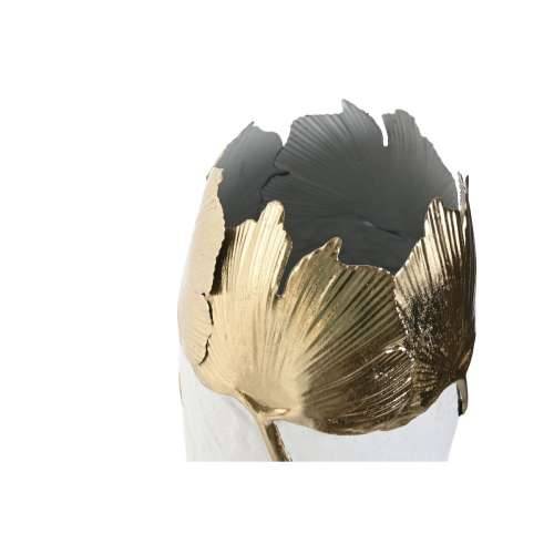 Set od 3 Vaze Home ESPRIT Bijela zlatan Metal 21 x 21 x 55 cm (3 Dijelovi) Cijena
