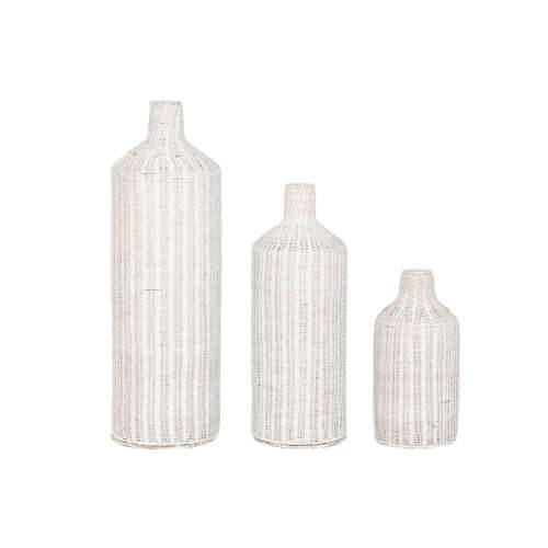 Set od 3 Vaze Home ESPRIT Metal Prirodno 25 x 25 x 80 cm (3 Dijelovi) Cijena