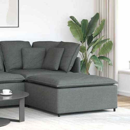 Modularni kauč s podnožjem, tamno sivi 100x100x48 cm - Tamno siva tabure Cijena