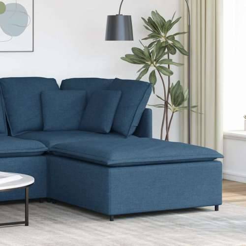 Modularni kauč s podnožjem, plavi 100x100x48 cm - Plava tabure Cijena