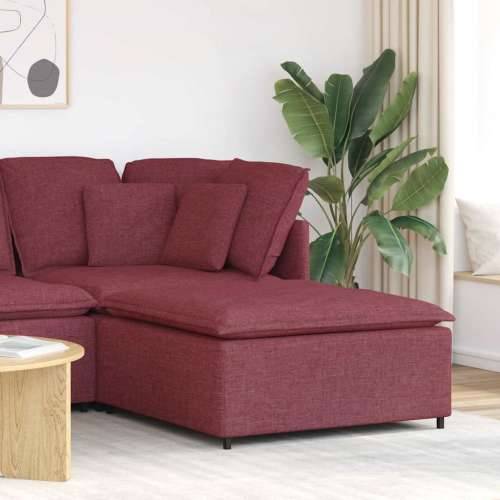 Modularni kauč s podnožjem, modul, vino crvene boje 100x100x48 cm - boja crnog vina tabure Cijena