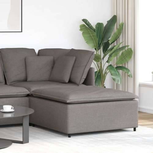 Modularni kauč s podnožjem, sivo-smeđi 100x100x48 cm - Sivo-smeđa tabure Cijena