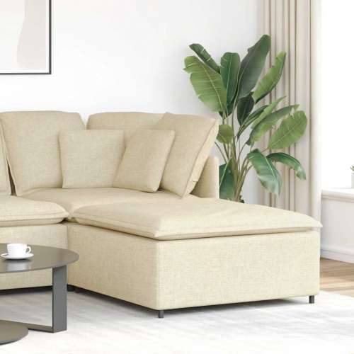 Modularni kauč s podnožjem, krem 100x100x48 cm - Krema tabure Cijena