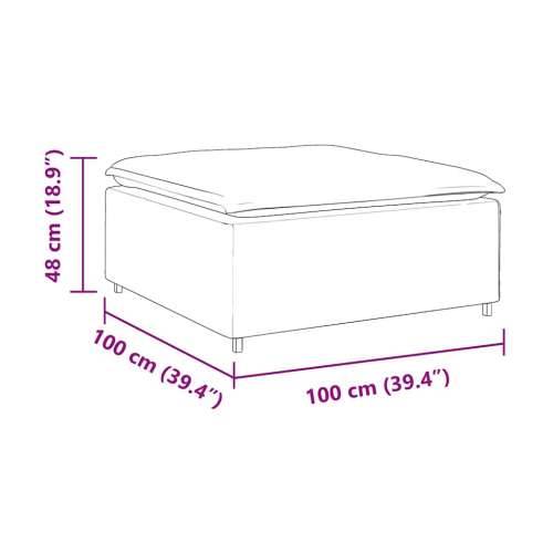 Modularni kauč s podnožjem, krem 100x100x48 cm - Krema tabure Cijena
