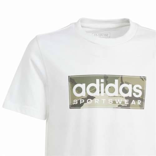 Dječja Majica Kratkih Rukava Adidas B Camo Lin Bijela Cijena