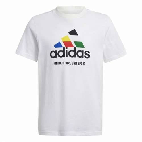 Dječje Majica Kratkih Rukava Adidas Nations Bijela Cijena